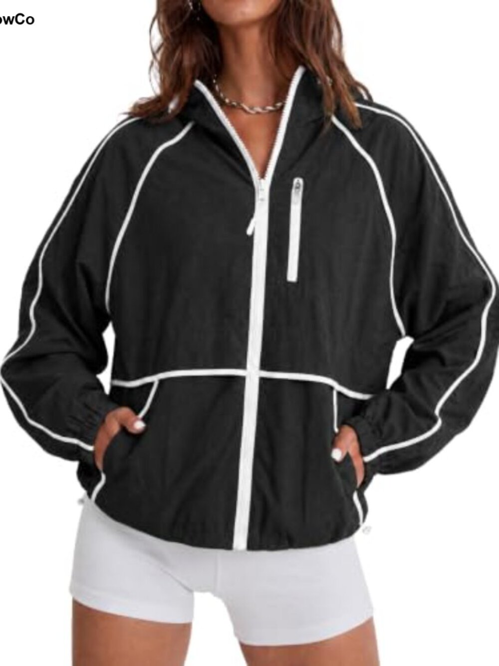 Lightweight Hooded Athletic Zip-Up Workout Running Jacket